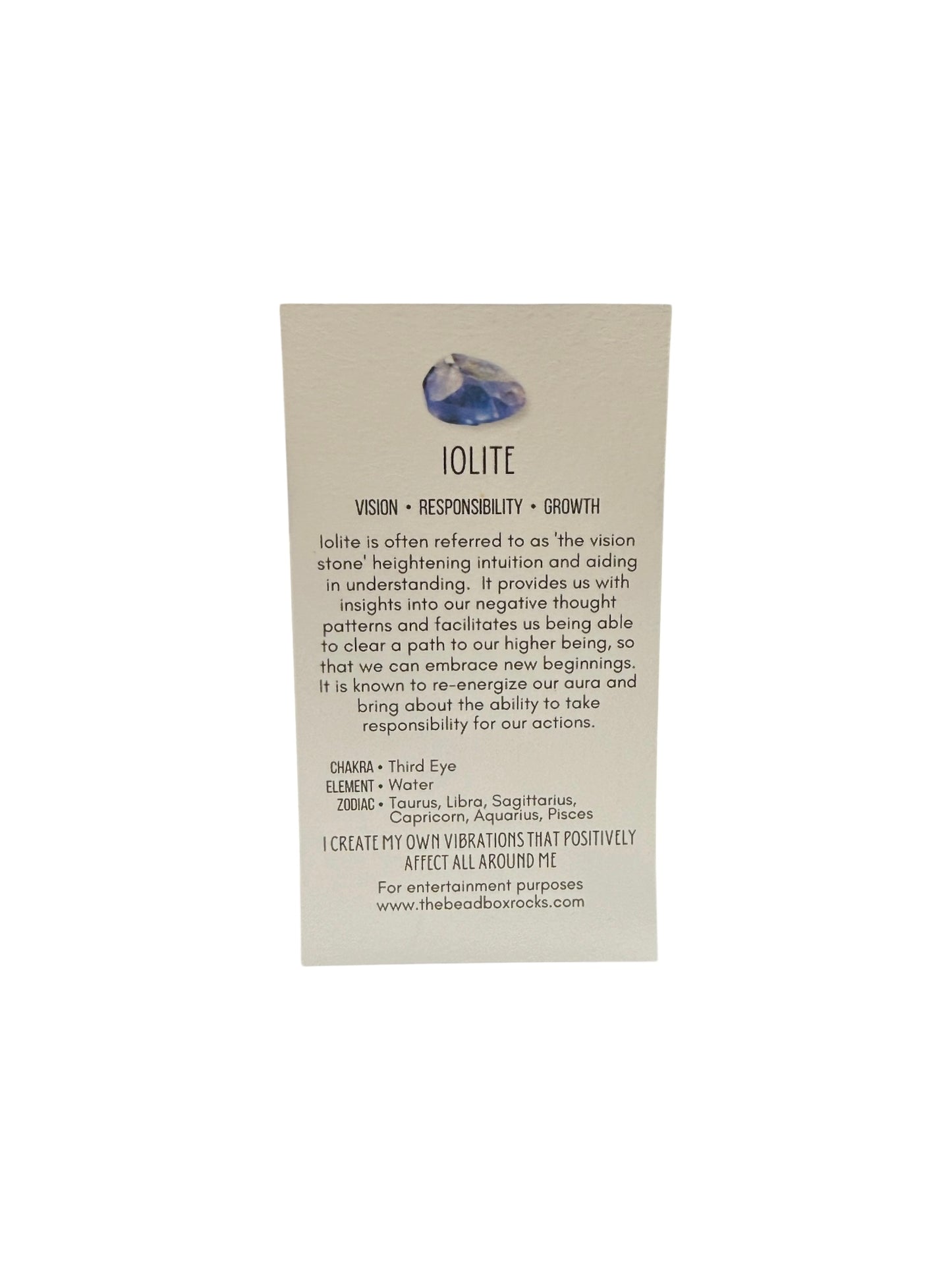 Iolite Gemstone Slip-on Bracelet