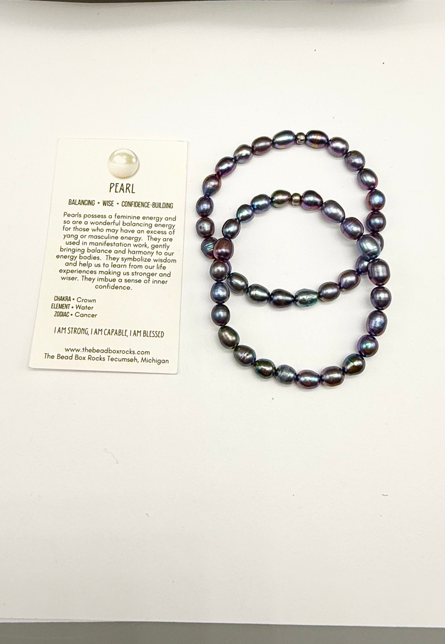Peacock high luster, Pearl Bracelet