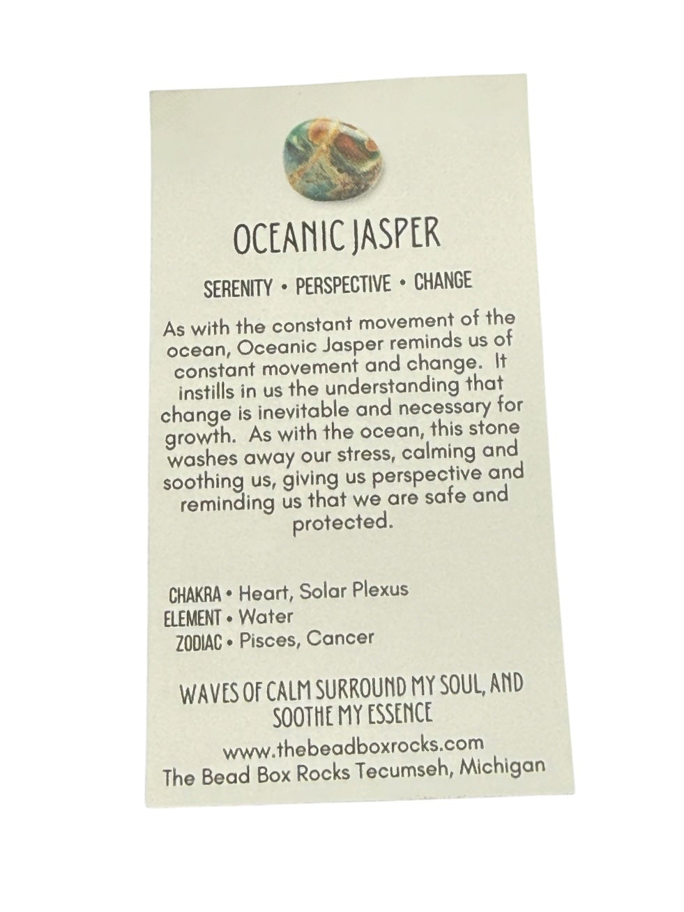 Ocean Jasper Bracelet-Bicone Shaped