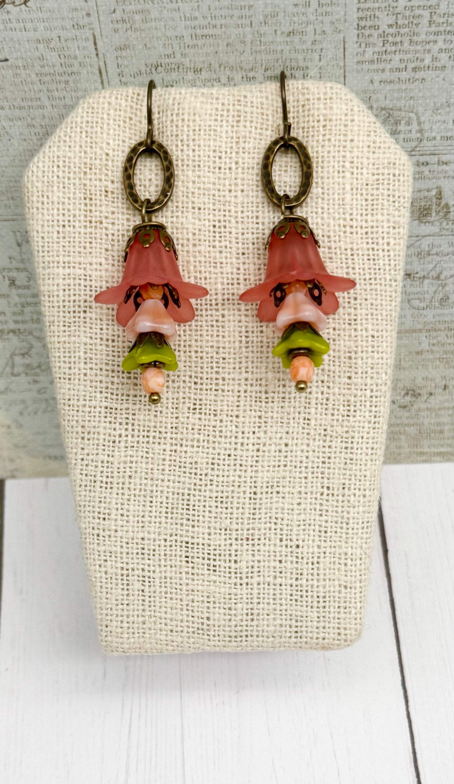 Pink Vintage Tulip DIY Earring Kit