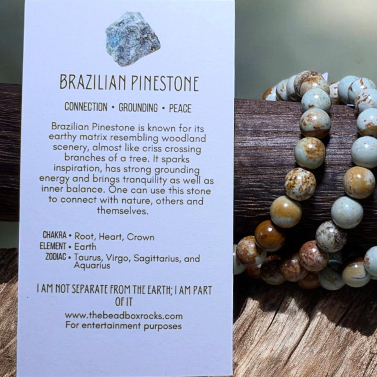 Brazilian Pinestone Bracelet by David & his mom.