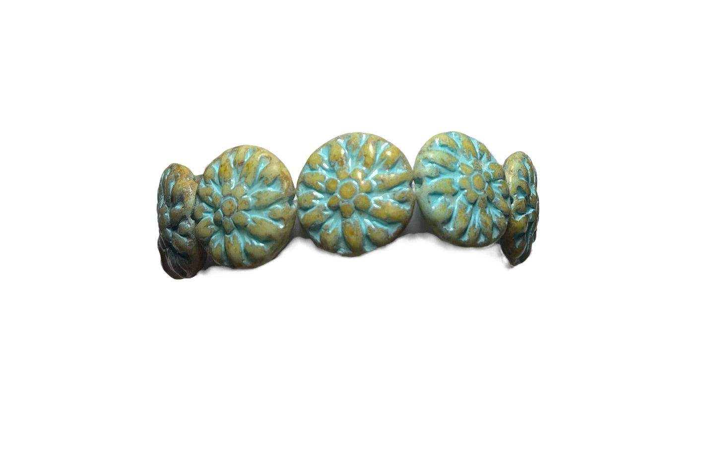 Czech Glass 14 mm Dahlia Beads/10ct