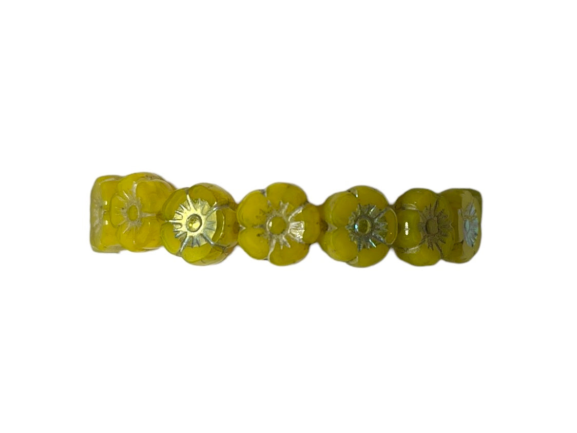 Czech Glass 9mm Hibiscus Flower Bead/16ct.