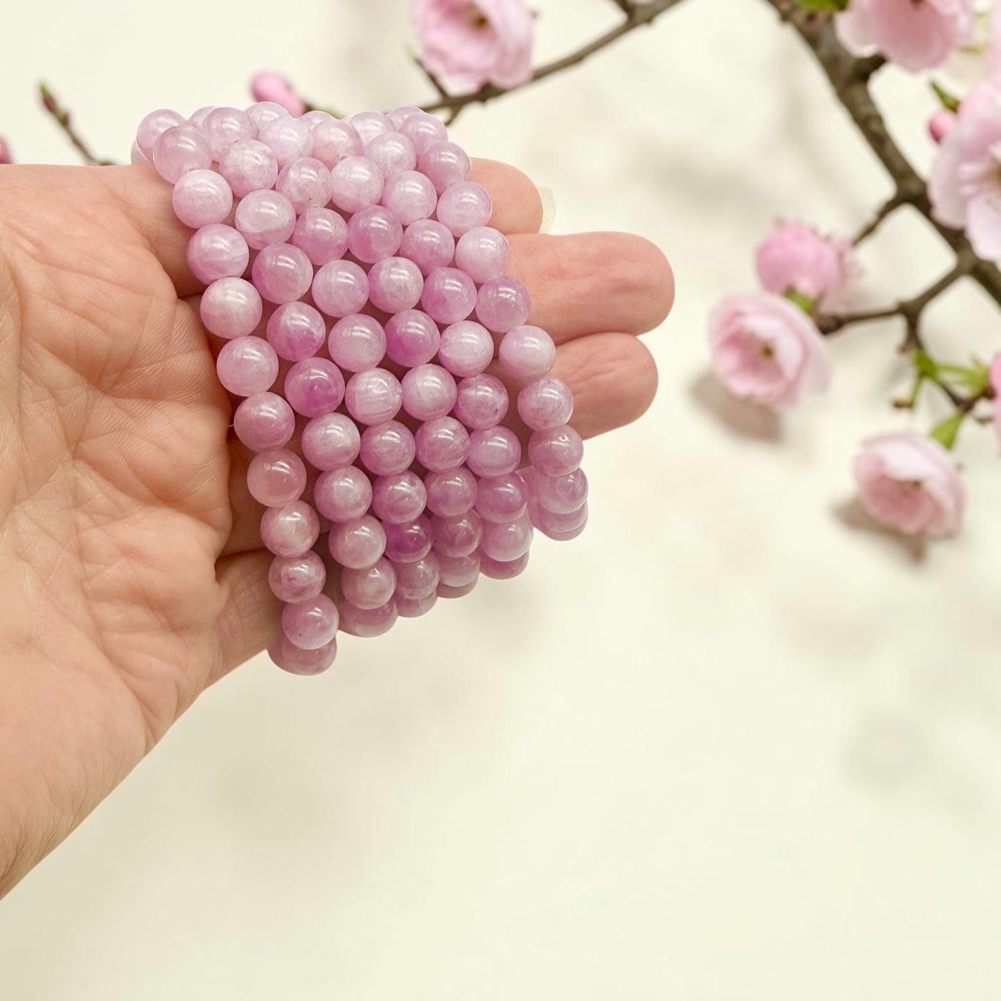 Kunzite Slip-On-Stretch Bracelet