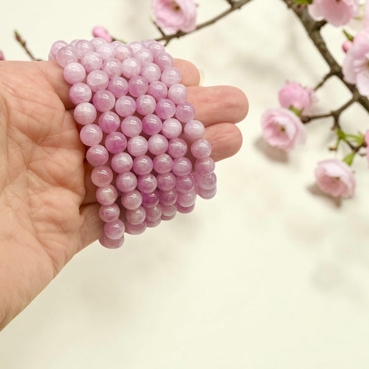 Kunzite Slip-On-Stretch Bracelet