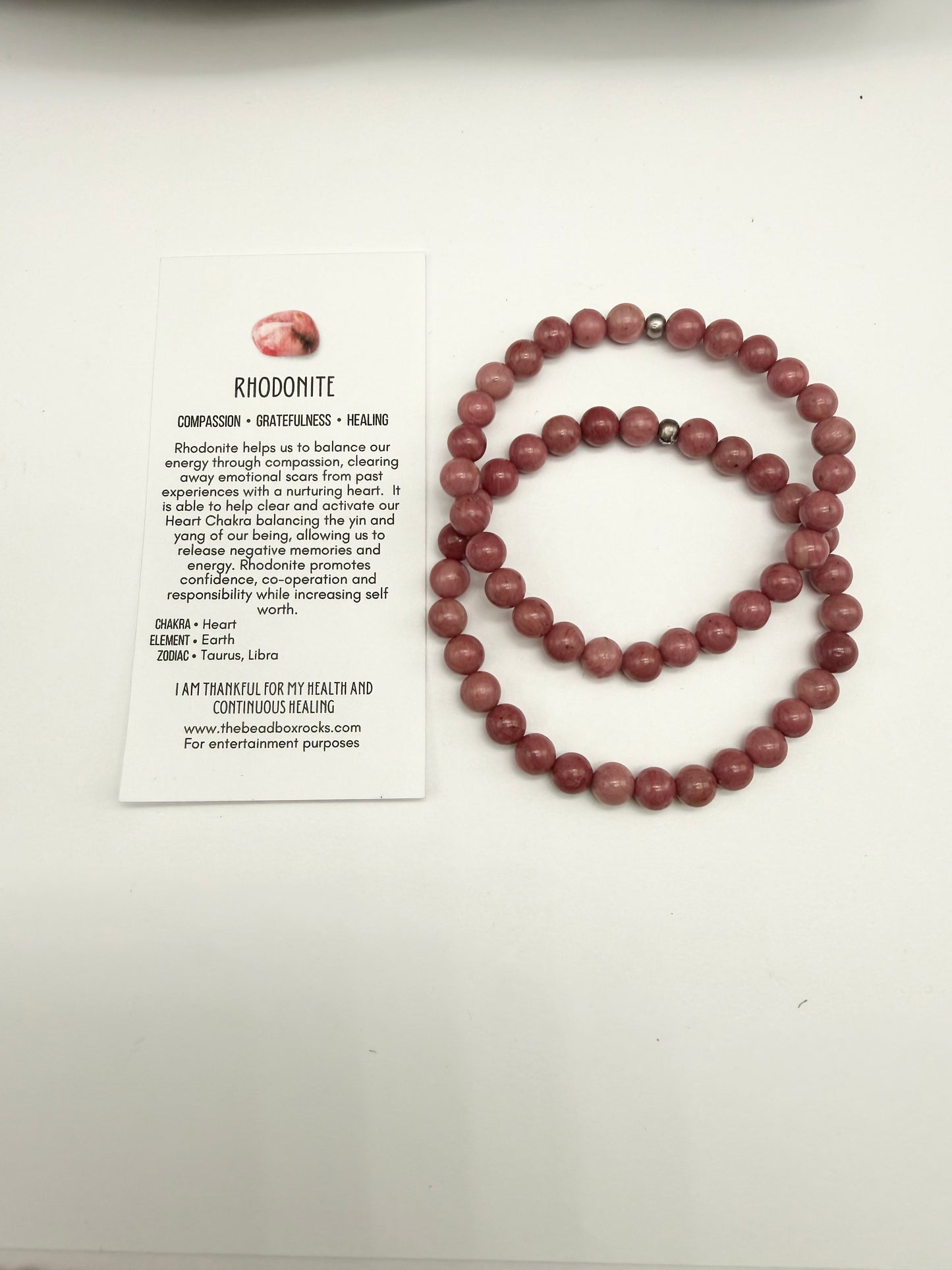 Rhodonite Gemstone Bracelet