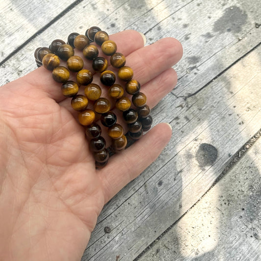Tiger Eye slip-on-stretch bracelet