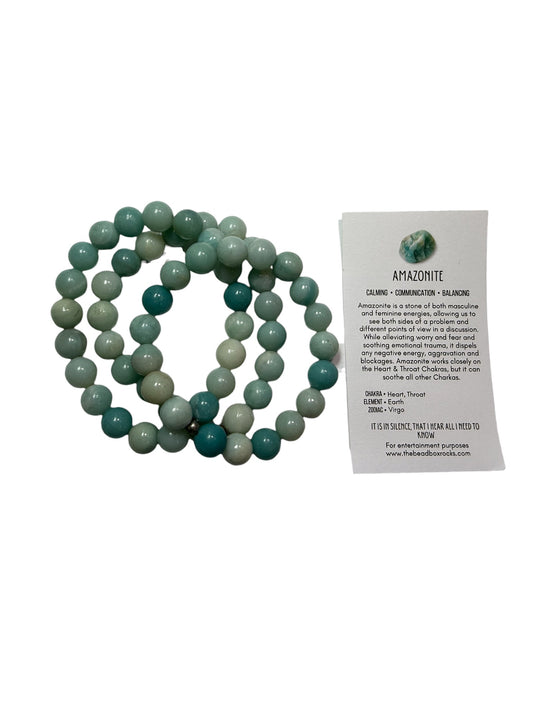 Amazonite stretch slip-on bracelet