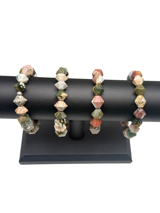 Ocean Jasper Bracelet-Bicone Shaped
