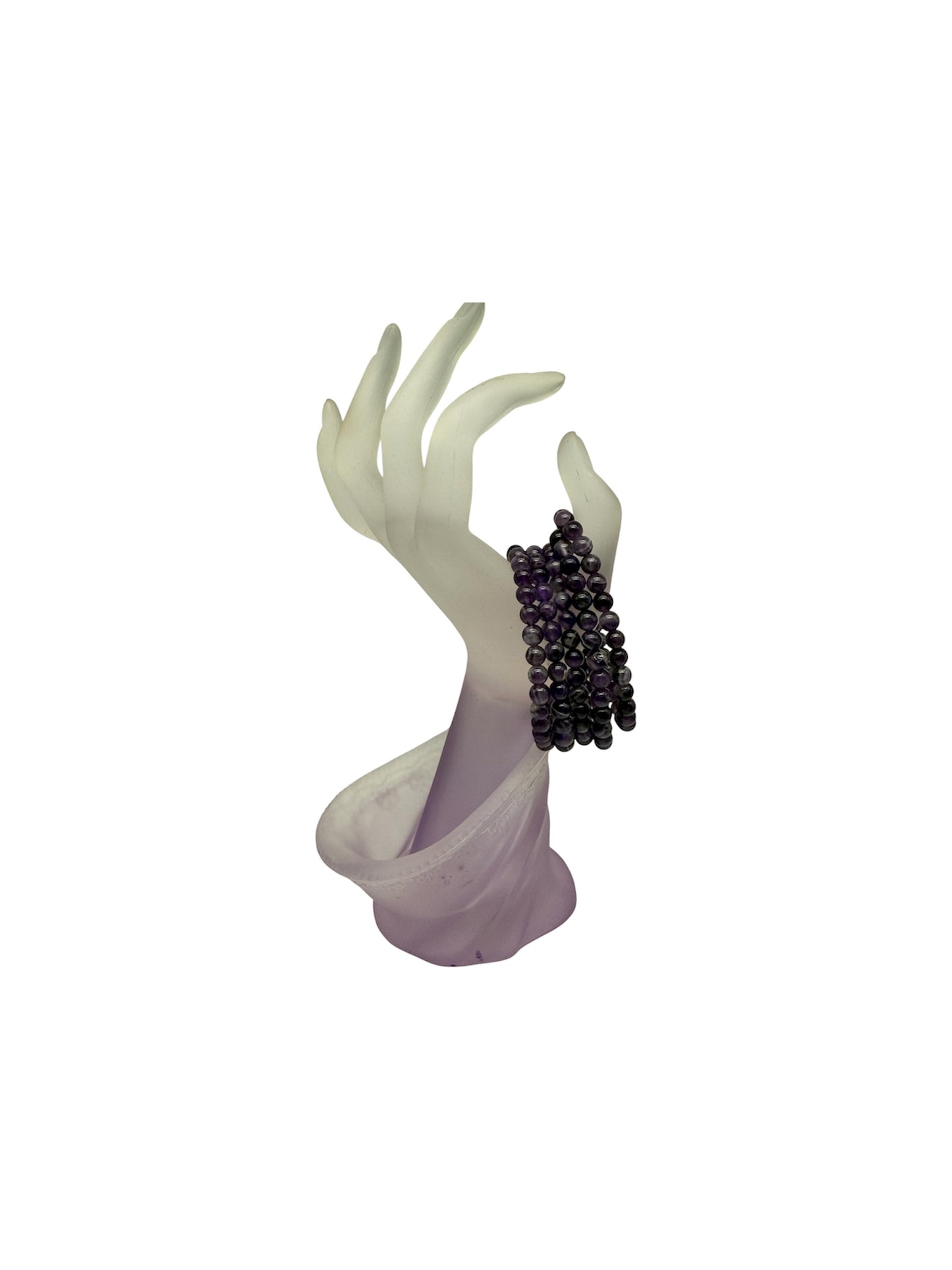 Chevron Amethyst Stretch Bracelet
