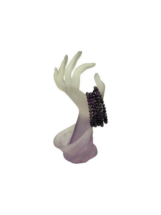 Chevron Amethyst Bracelet - Enhances harmony and fosters peace.
