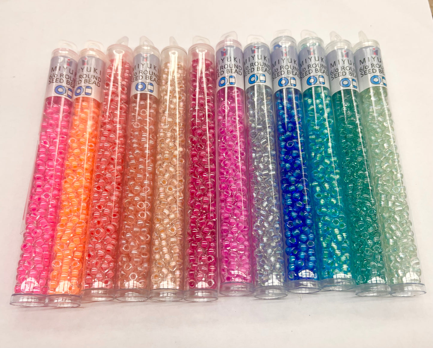 6/0 Miyuki Round Seed Bead 20-22 gram tube