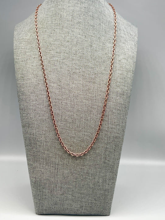 Patterned, Genuine Copper Chain, Antiqued