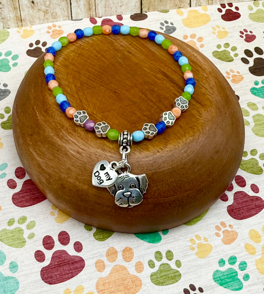I Love my Dog Bead & Charm Bracelet DIY KIT
