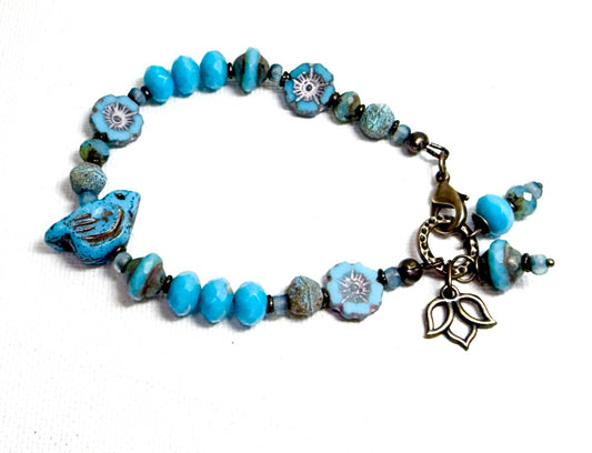 Blue Bird Springtime Lotus Bracelet Kit