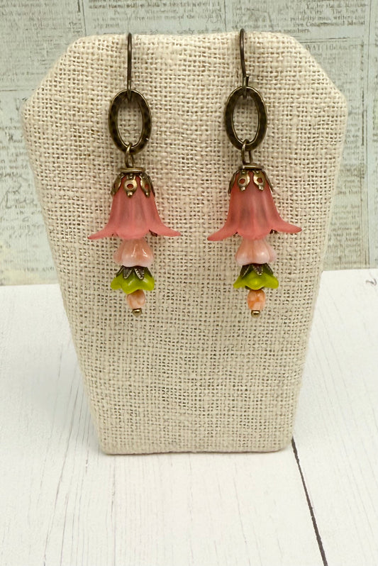 Pink Vintage Tulip DIY Earring Kit