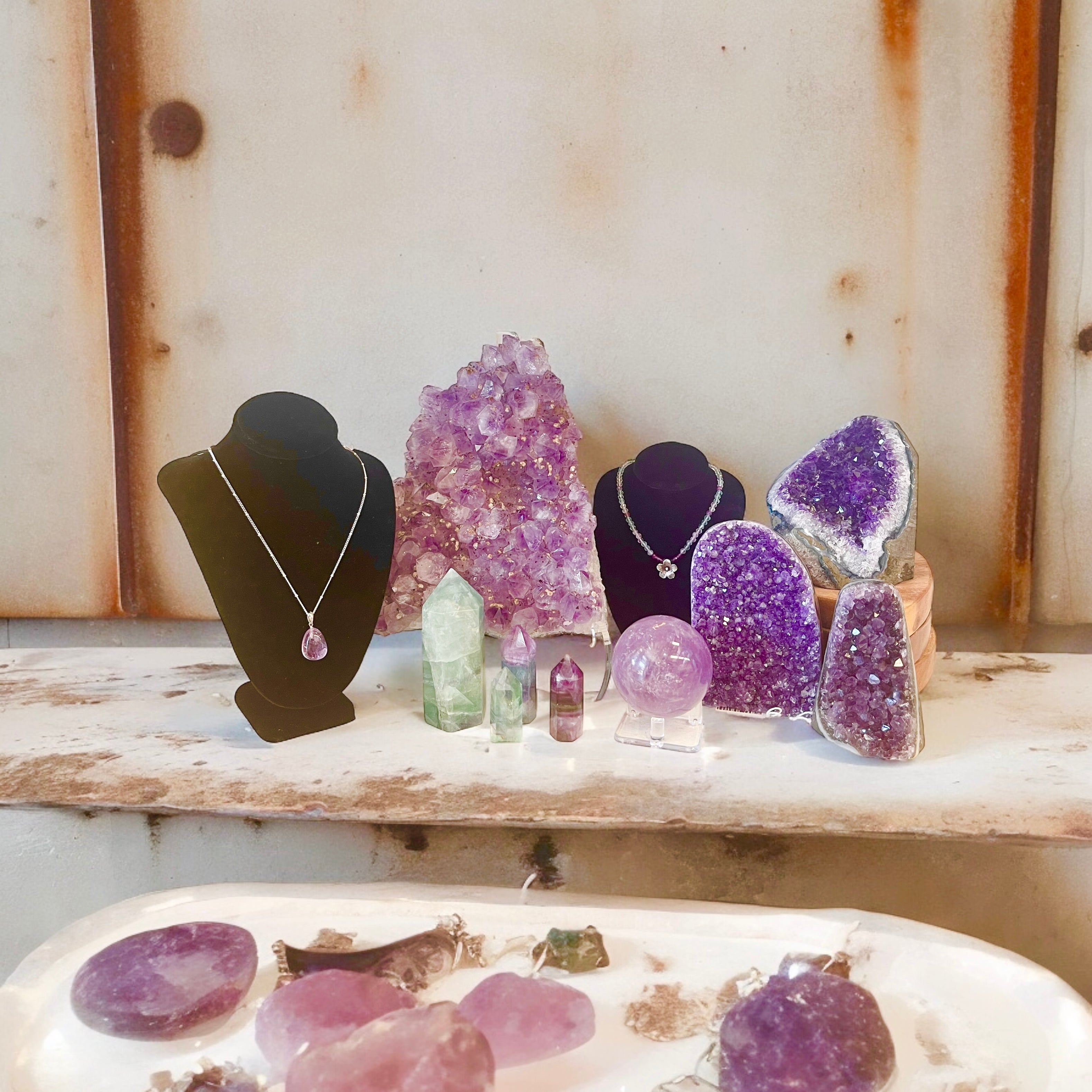 Amethyst and Fluorite 