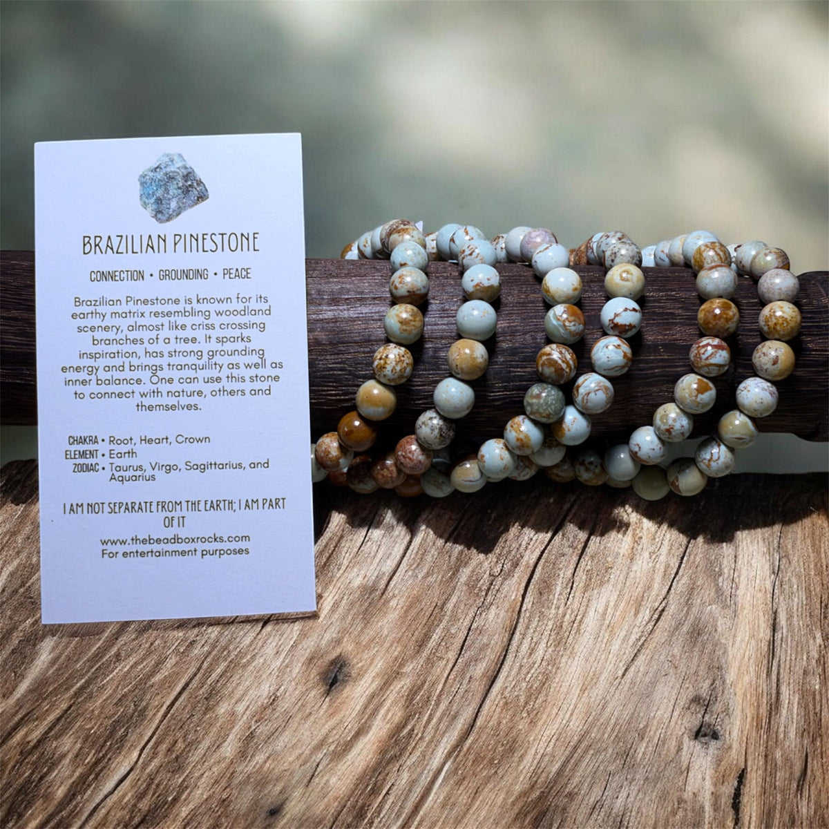 Brazilian Pinestone Bracelet by David & his mom.